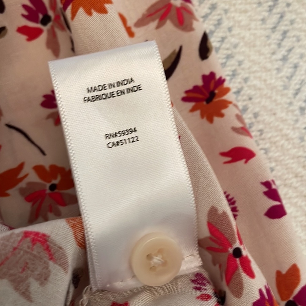 NWT BeachLunchLounge tunic. Size L. Autumn leaves print w dropped waist​ - Picture 15 of 16